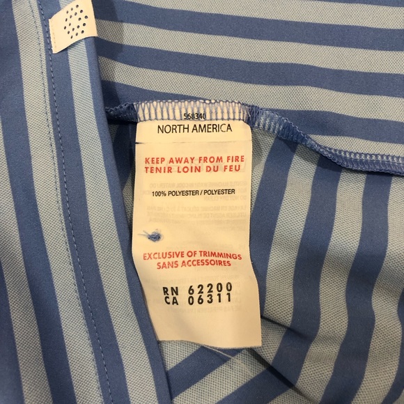 Puma Women’s Sleeveless Collar Golf Polo Top Size XS Light Blue Striped EUC - Picture 9 of 14